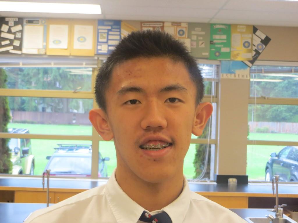 Star swimmer, Bill Lin, grade 11