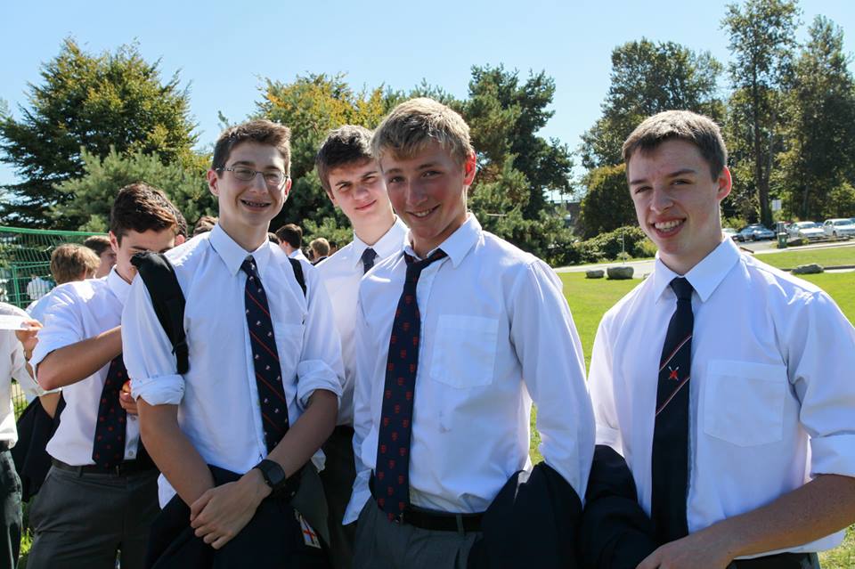 Grade 11 boys at Bard on the Beach