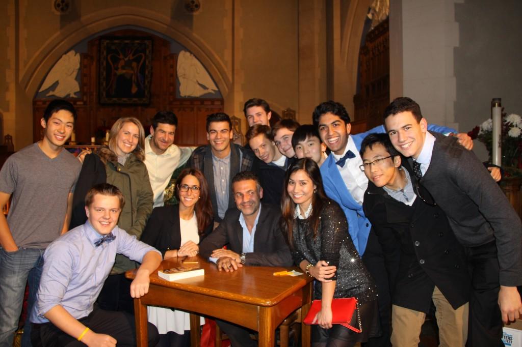 Ms. Gins English 12 class meets author Khaled Hosseini at the Vancouver Writers Festival on December 5, 2013