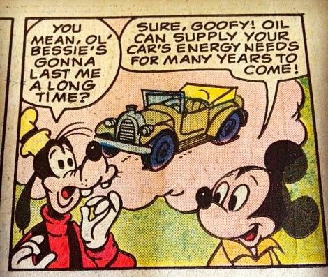 Mickey Mouse pushes fossil fuels in this 1985 comic book.