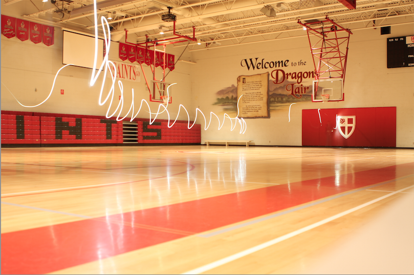 Some long exposure fun with Eshan Cheema (Grade11) in the Dixon Gym.