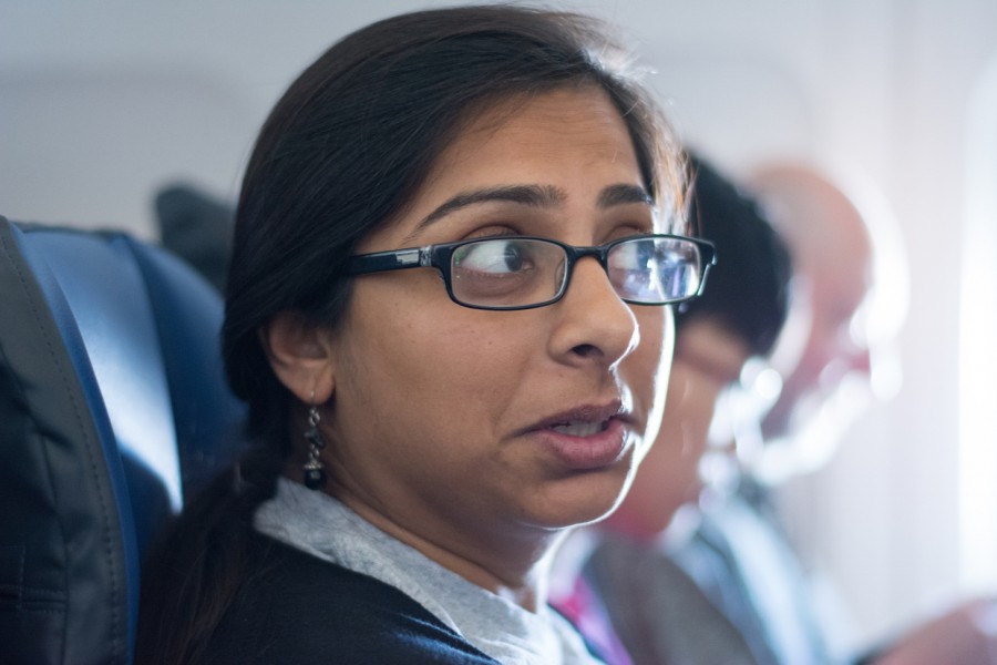 Mrs. Asif caught of guard on the plane ride to Tennessee