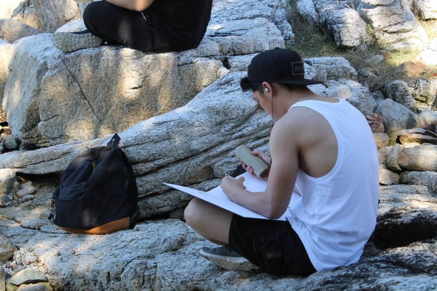 Josh Wang draws on the rocks with his tunes