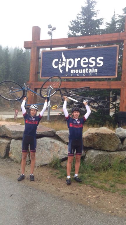 Dylan Rupnow and James Gerjvan on a training ride. (james had to pull out because of illness)