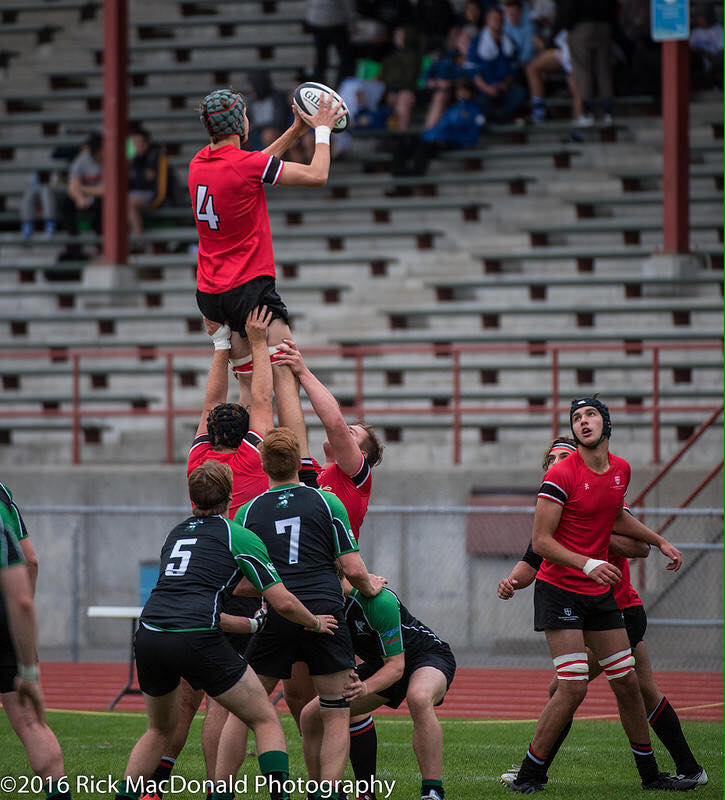 Mac Shepard (12) winning a lineout