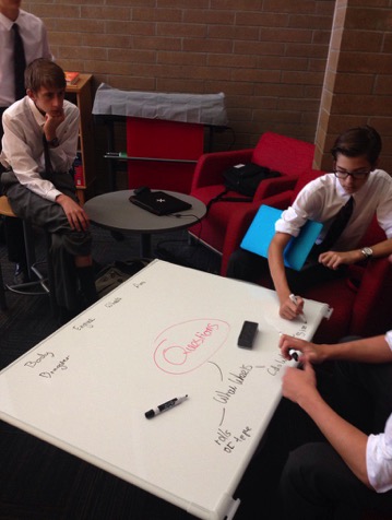 Fusion students generating questions for a mouse trap 
vehicle design problem. 
