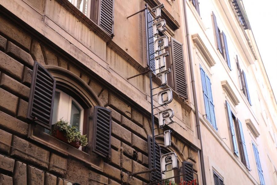 Small but typical trattoria found somewhere in rome.