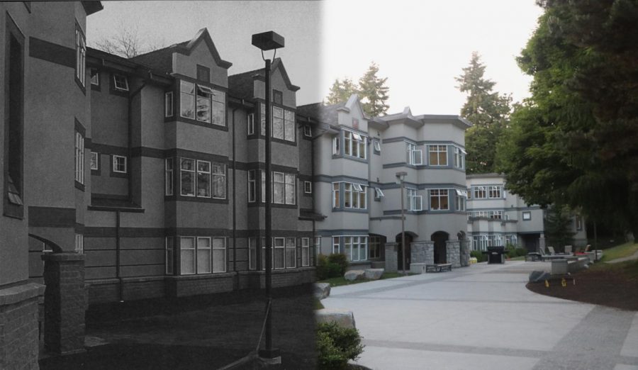 Left: Harker Hall during its time of opening in 1993 

Right: Harker Hall in 2018

