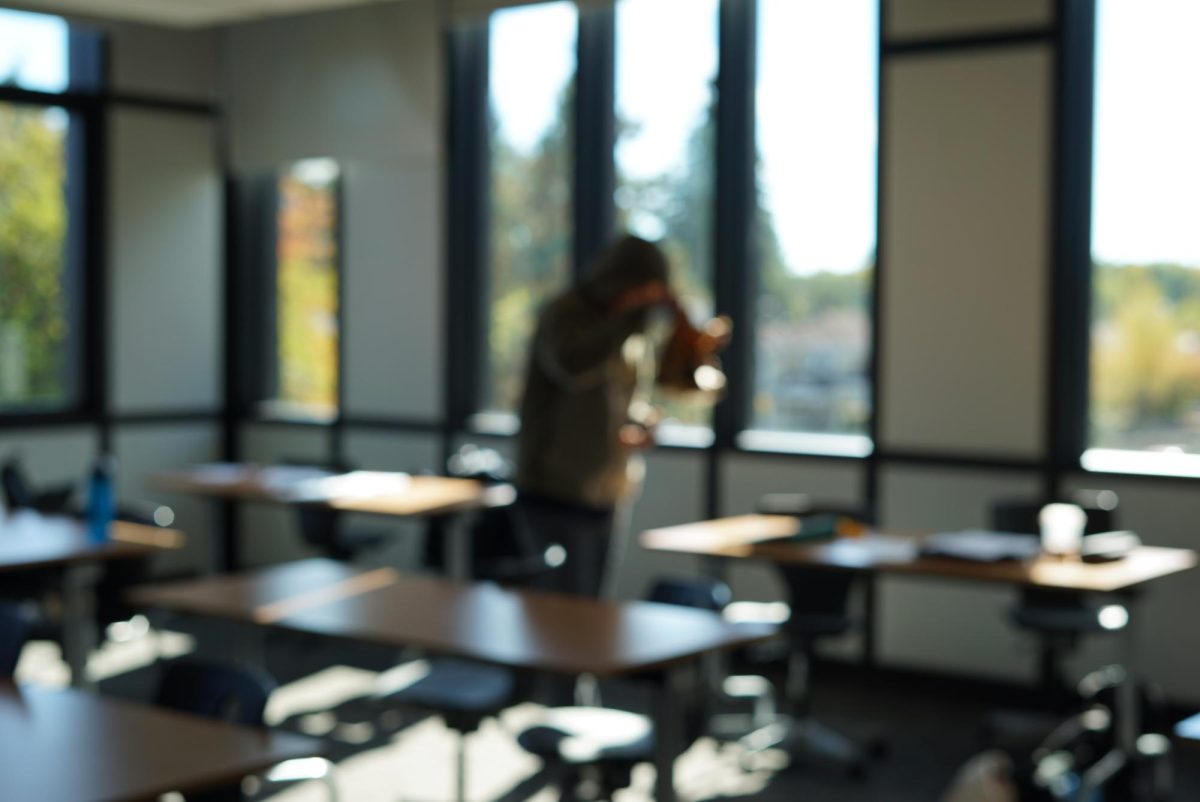 A student hiding from our cameras at SARP. You can run but you can't hide.
